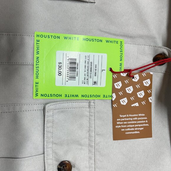 LARGE MENS LONG SLEEVE BUTTON DOWN FRONT NWT - Picture 7 of 14